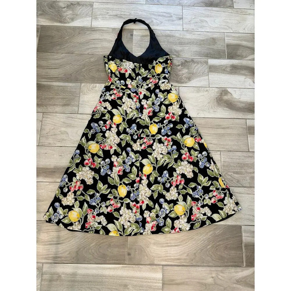 Positive Attitude Floral Halter Dress Size 12 - Picture 2 of 7